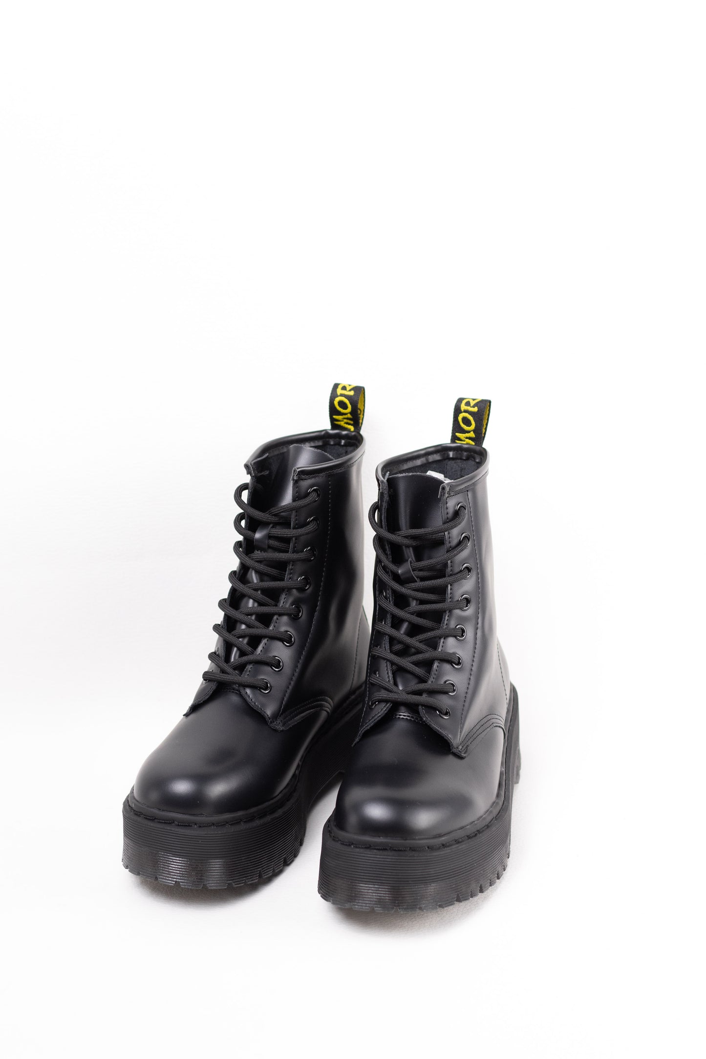 Botas militares plataforma mujer con cordones